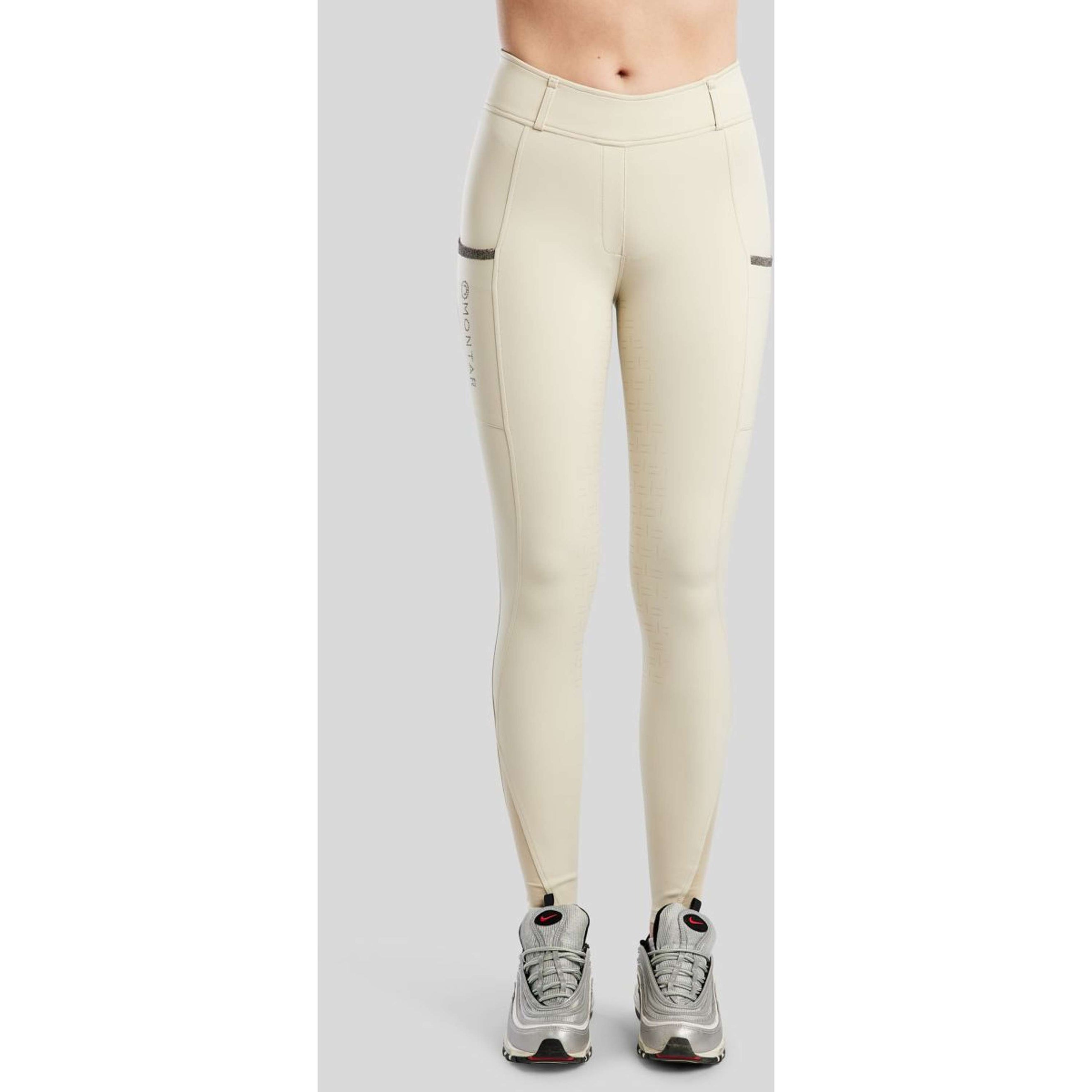 Montar Legging d'Équitation MoGaia Full Grip Warm Light Grey