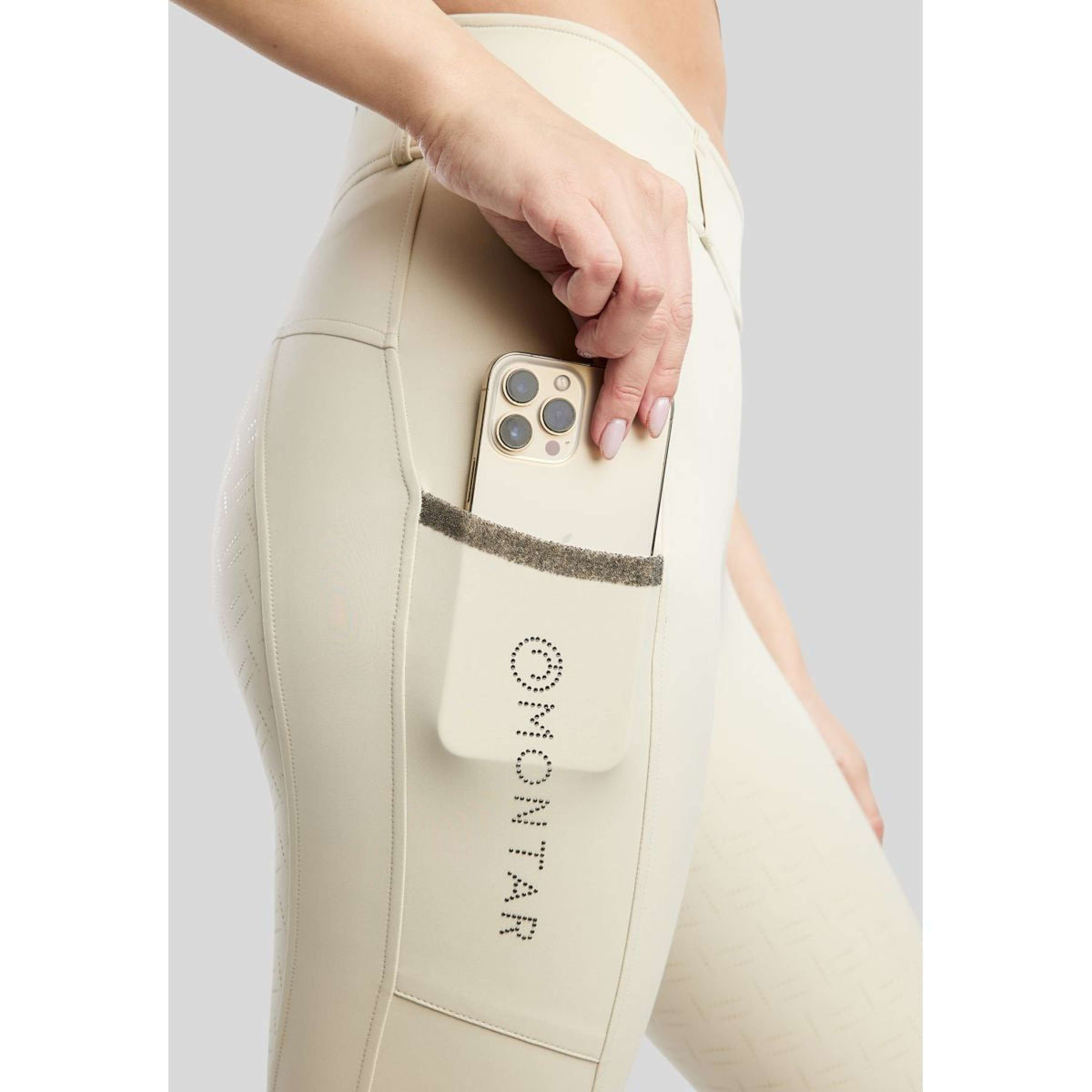 Montar Legging d'Équitation MoGaia Full Grip Warm Light Grey
