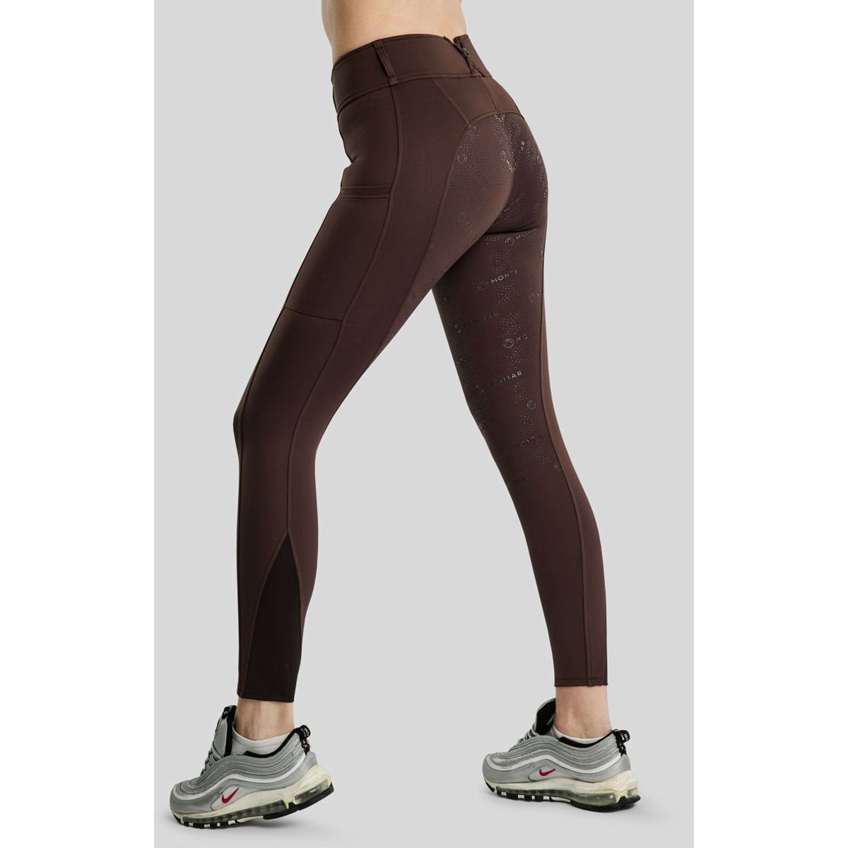 Montar Legging d'Équitation MoErica Winter Full Grip Marron