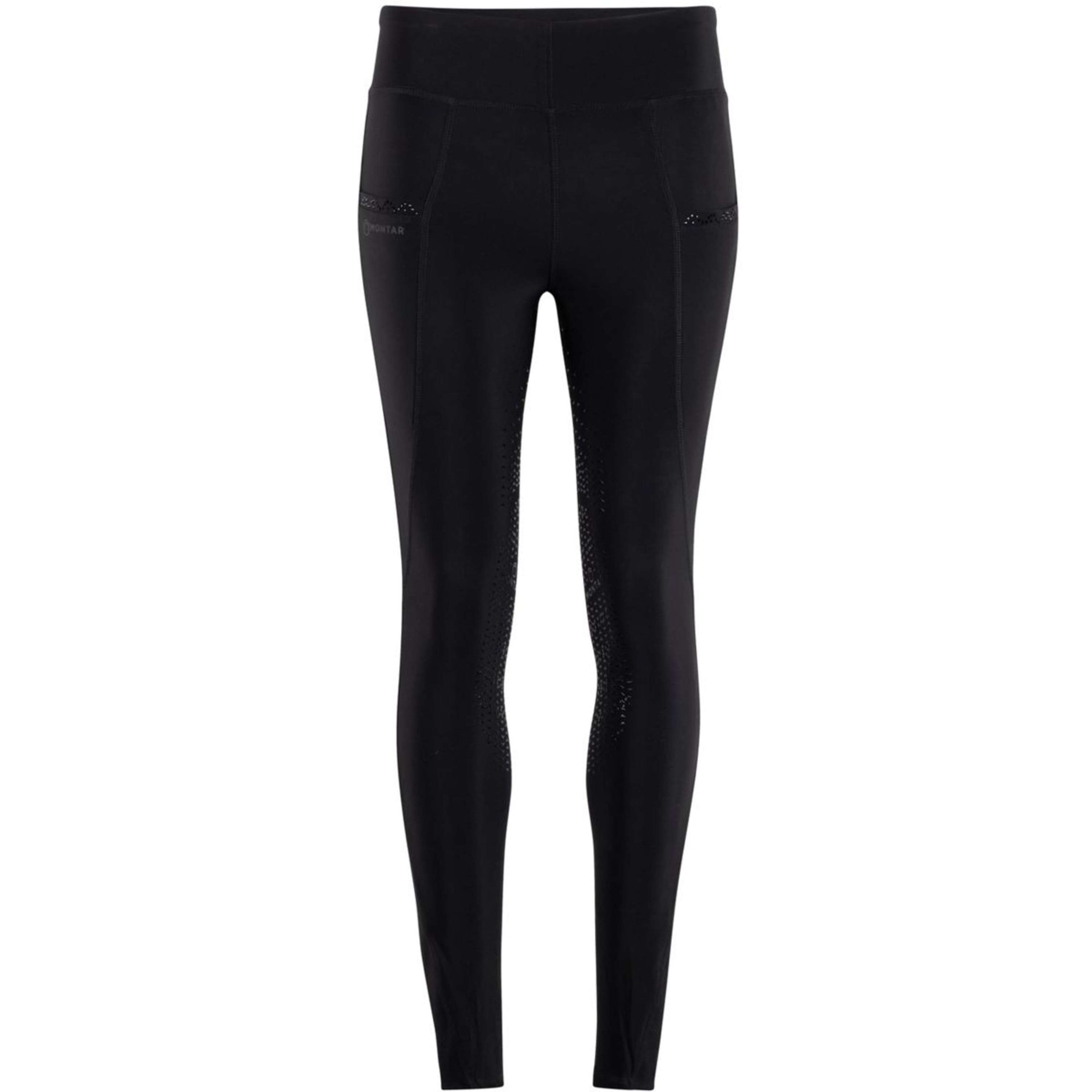 Montar Legging d'Équitation Crystal Pull on Full Grip Noir