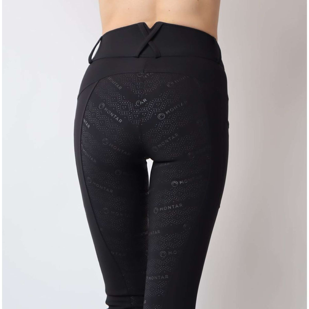 Montar Legging d'Équitation Rosegold Logo Junior Noir