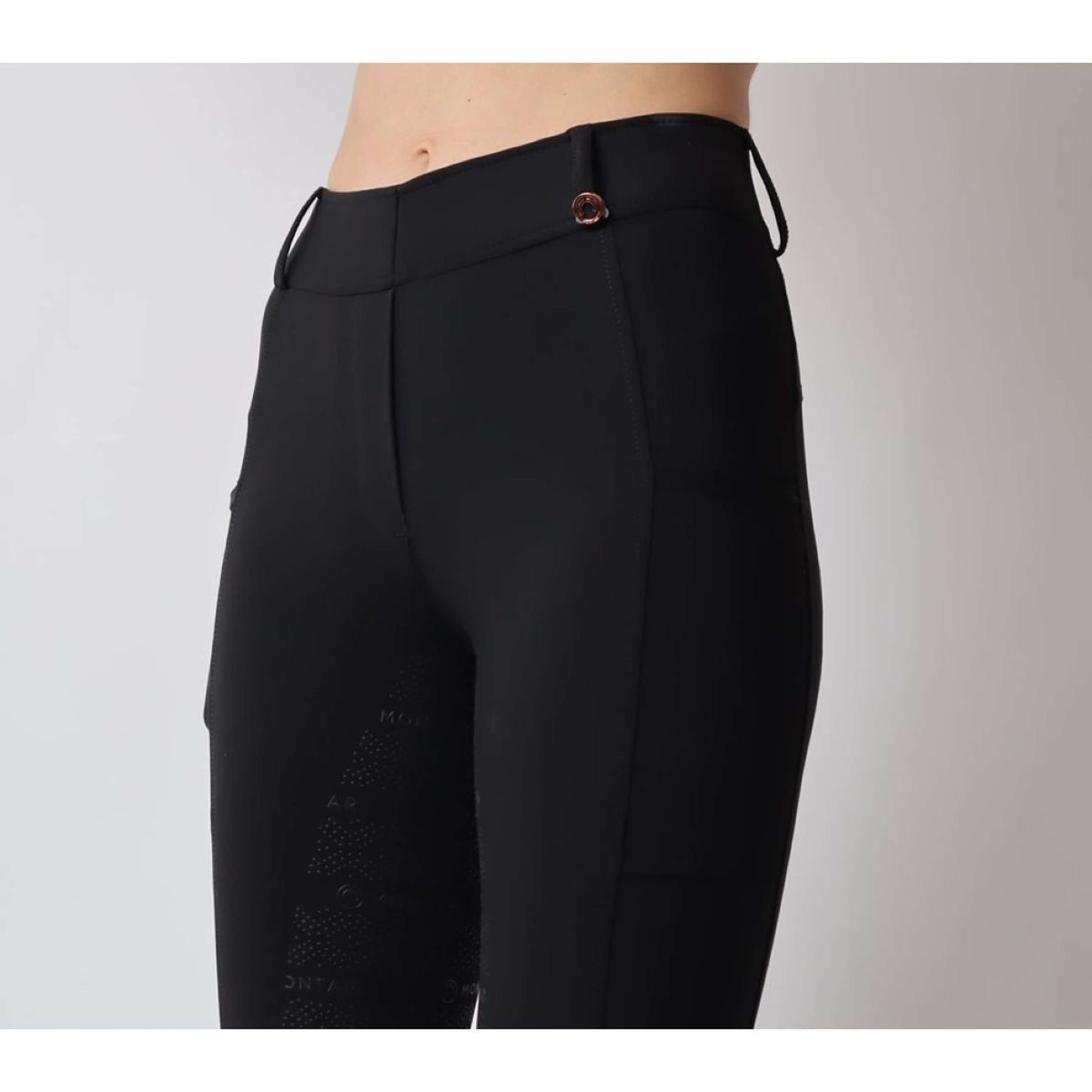 Montar Legging d'Équitation Rosegold Logo Junior Noir