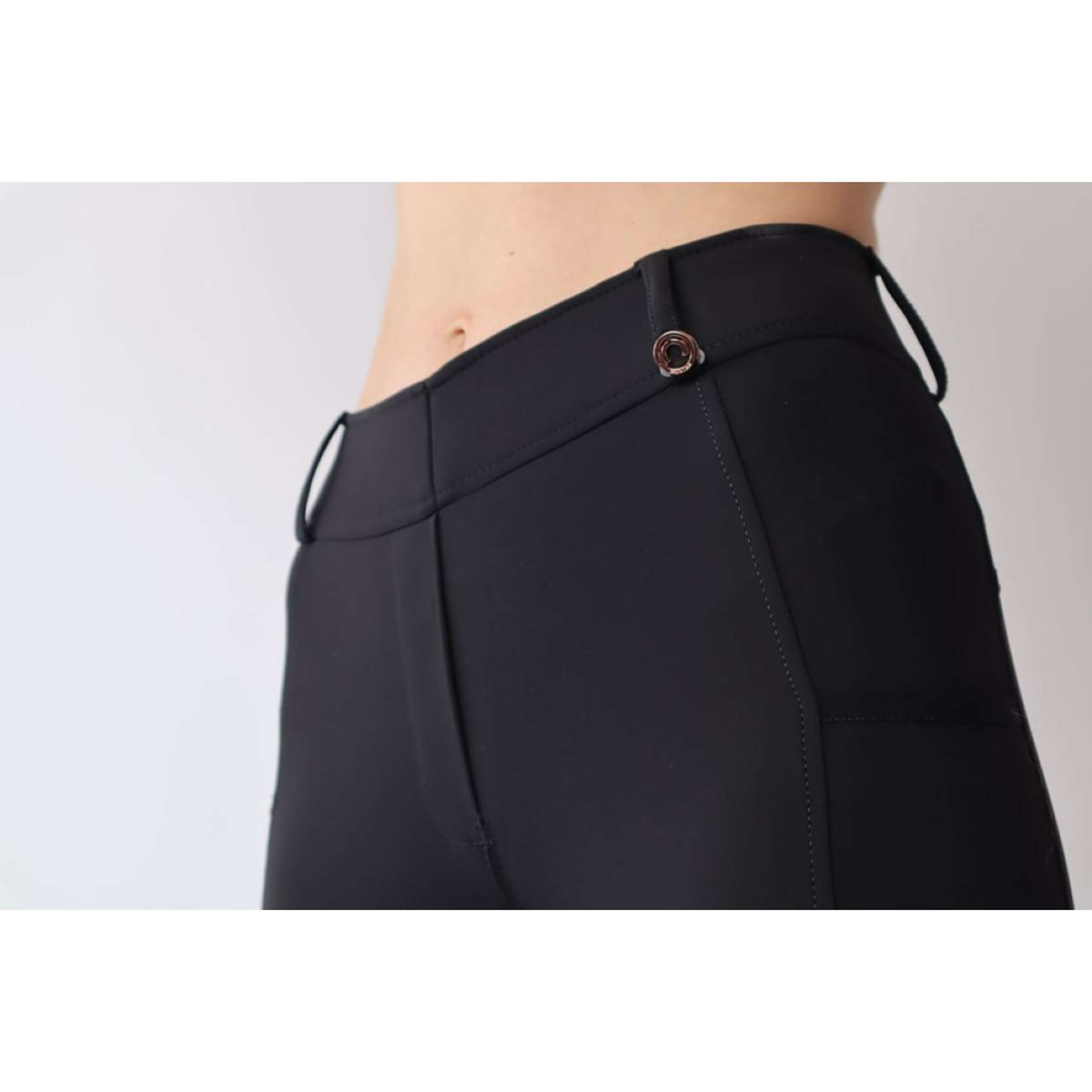 Montar Legging d'Équitation Rosegold Logo Junior Noir