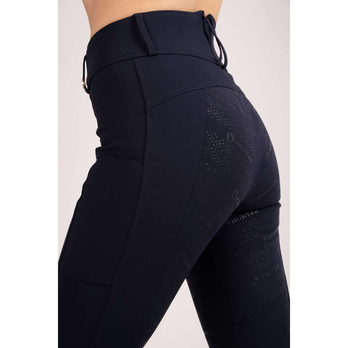 Montar Legging d'Équitation Rosegold Logo Junior Marin