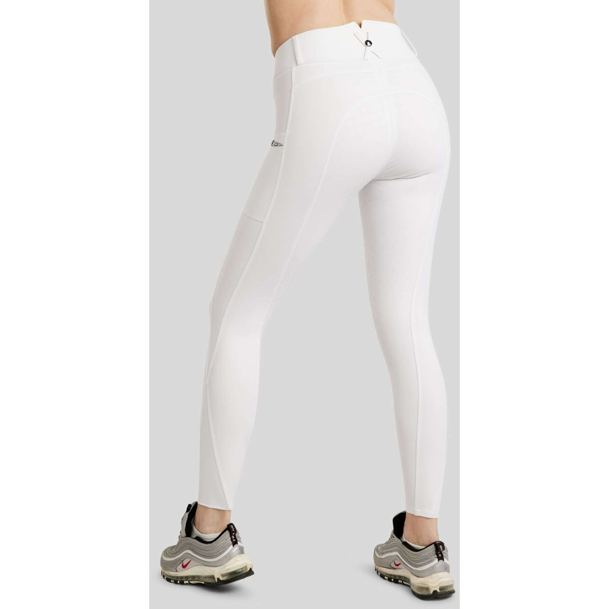 Montar Pantalon d'Équitation MoEmilia Full Grip Blanc