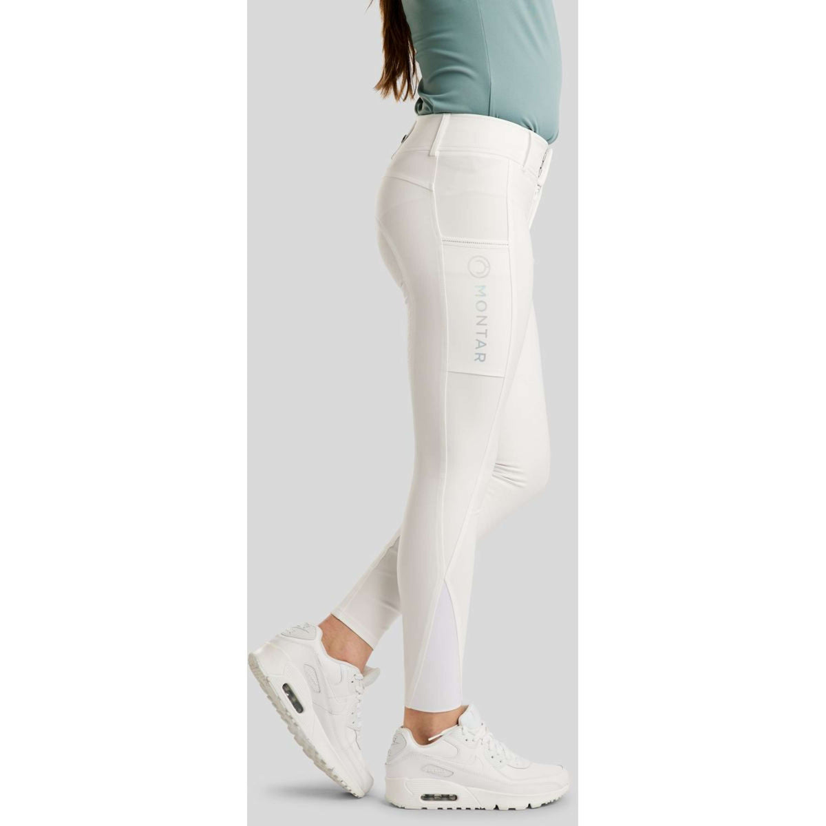 Montar Pantalon d'Équitation MoCha Full Grip Blanc