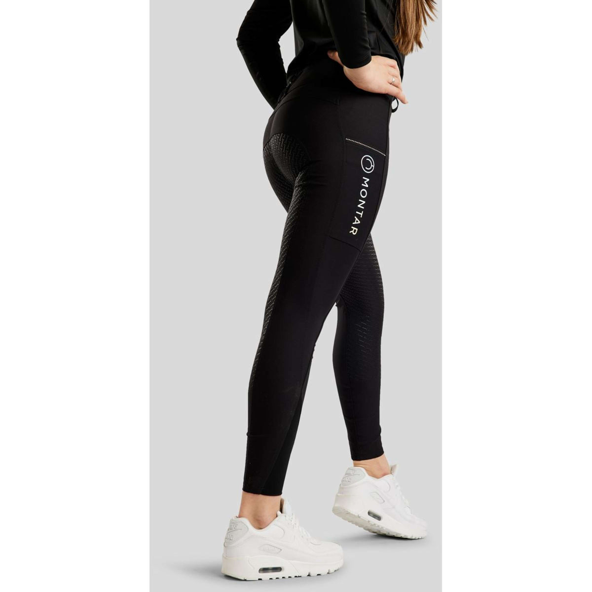 Montar Pantalon d'Équitation MoCha Full Grip Noir