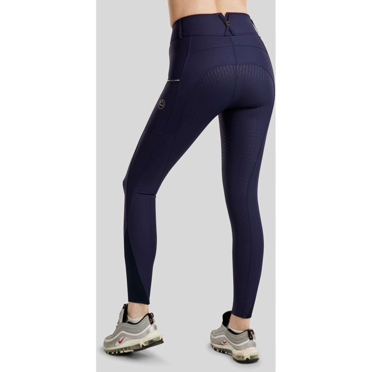 Montar Pantalon d'Équitation MoCha Full Grip Marin