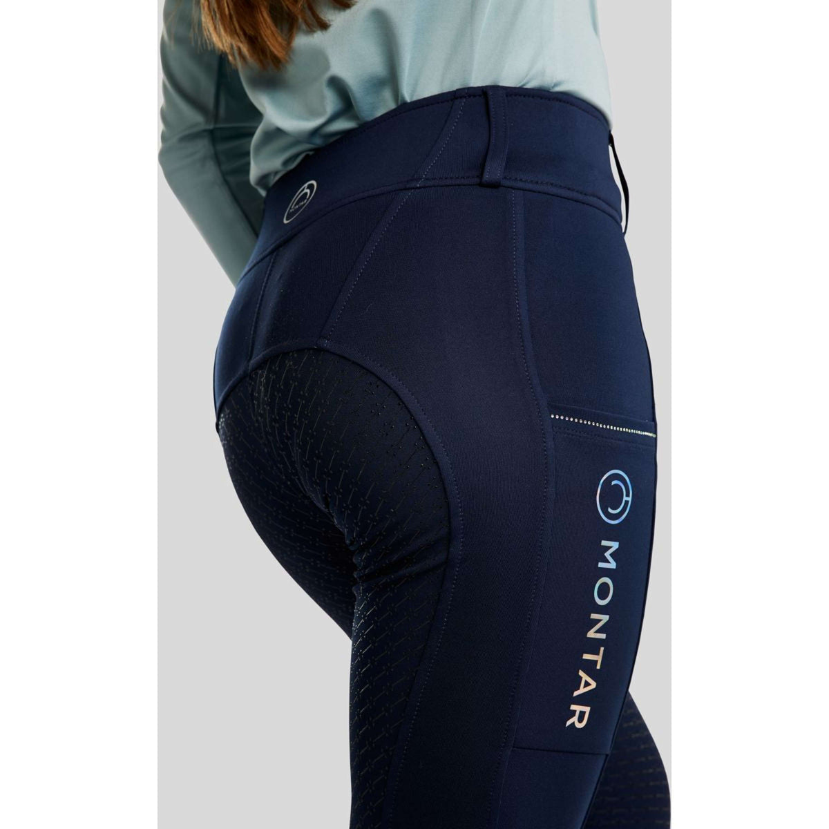 Montar Legging d'Équitation MoCha Full Grip Marin