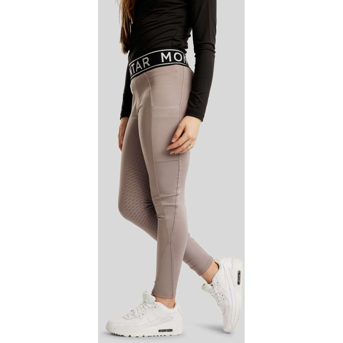 Montar Legging d'Équitation MoSille Full Grip Rose Grey