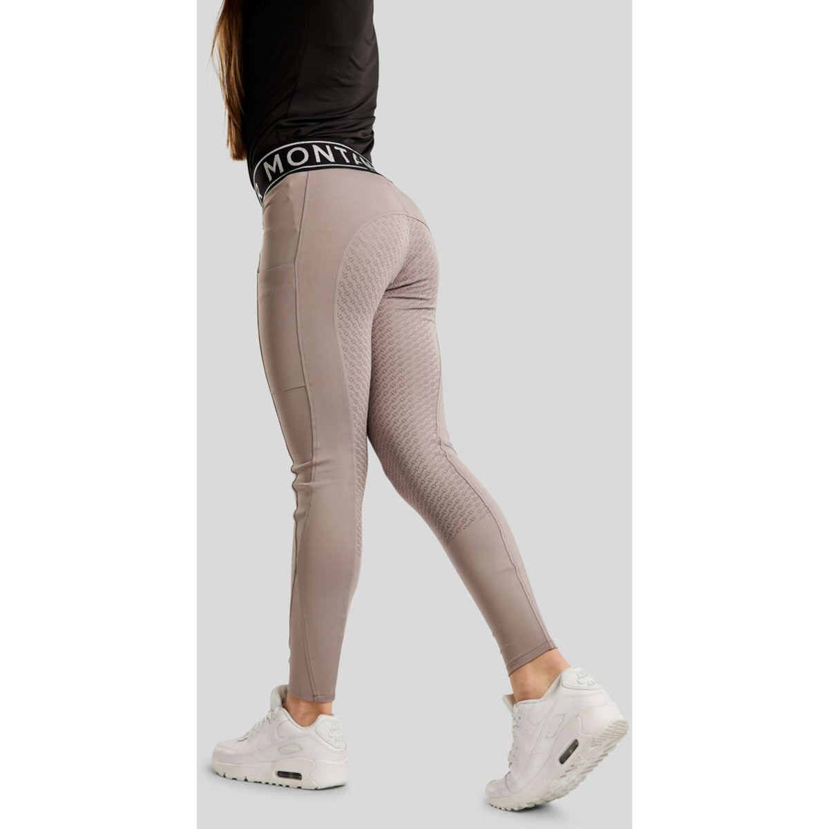 Montar Legging d'Équitation MoSille Full Grip Rose Grey