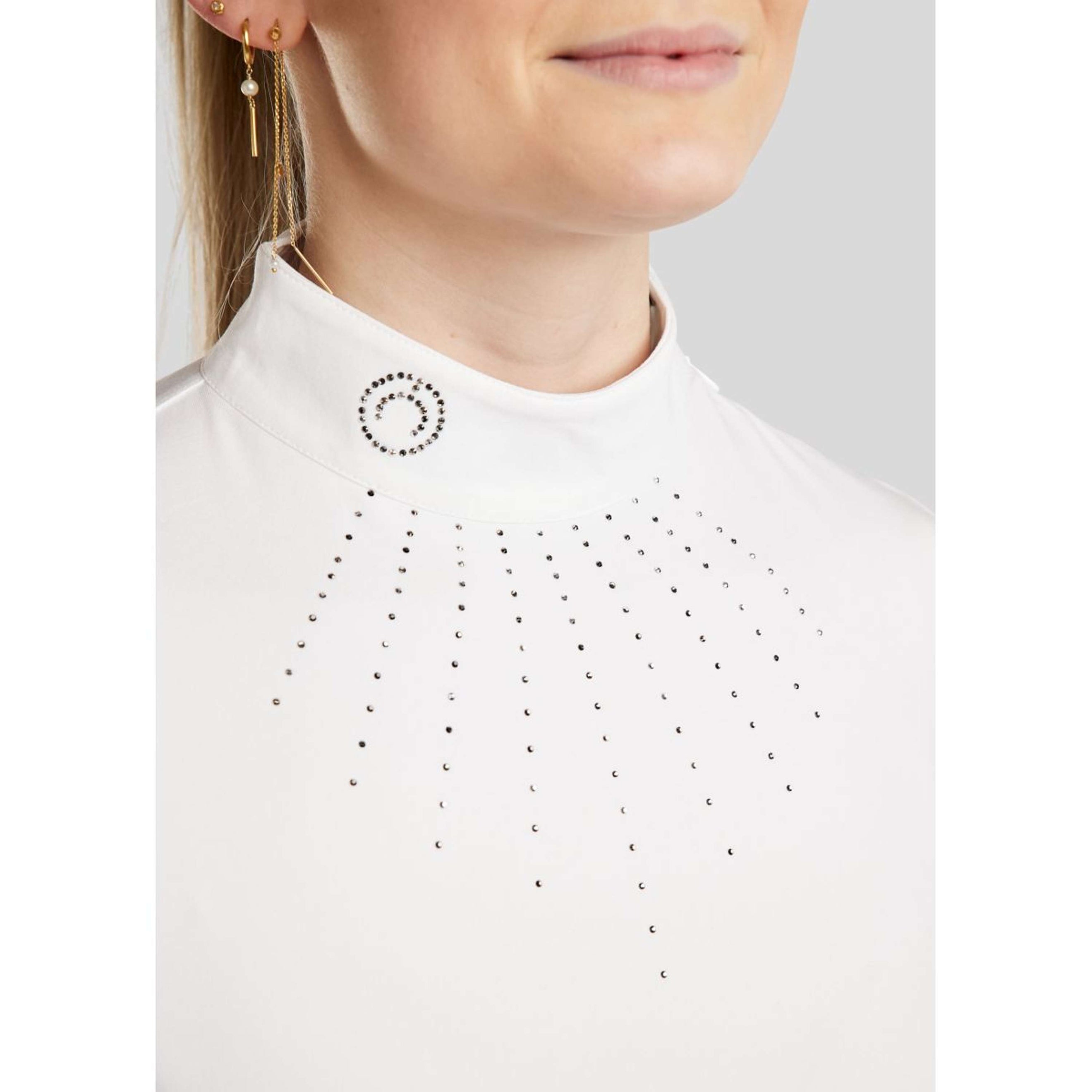 Montar T-shirt de Concours MoEmilia Longues Manches Blanc Montar T-shirt de Concours MoEmilia Longues Manches Blanc