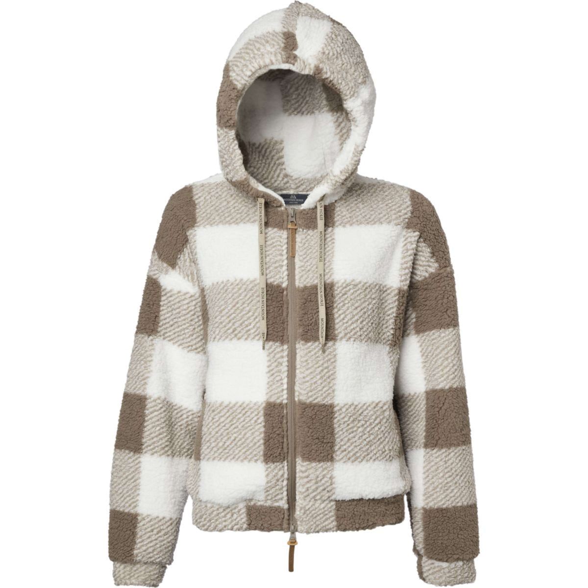 Mountain Horse Veste Chess Fuzzy Fleece Blanc/Beige