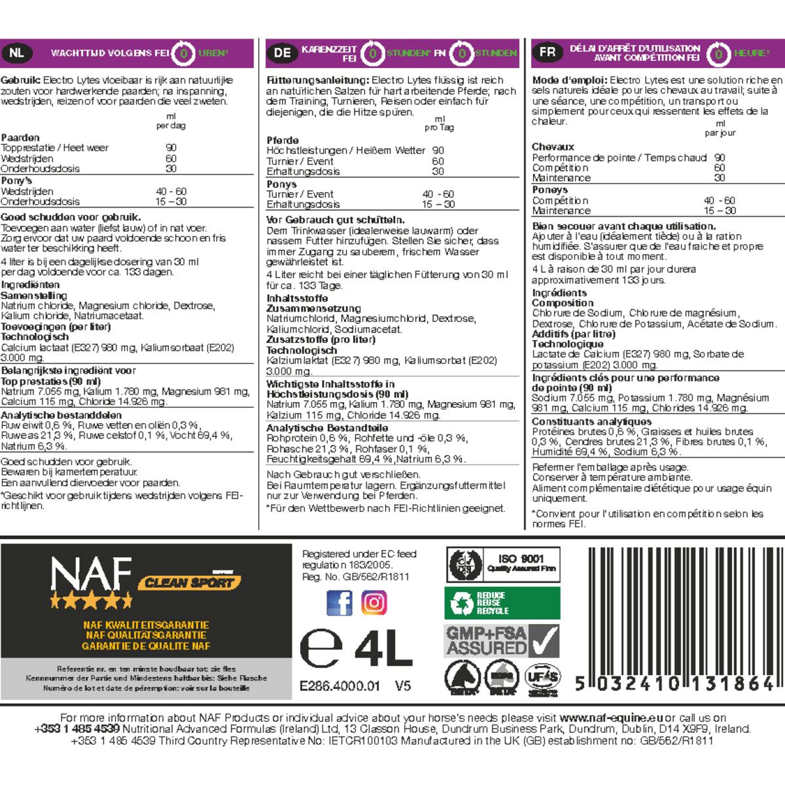 NAF Electrolytes Liquide