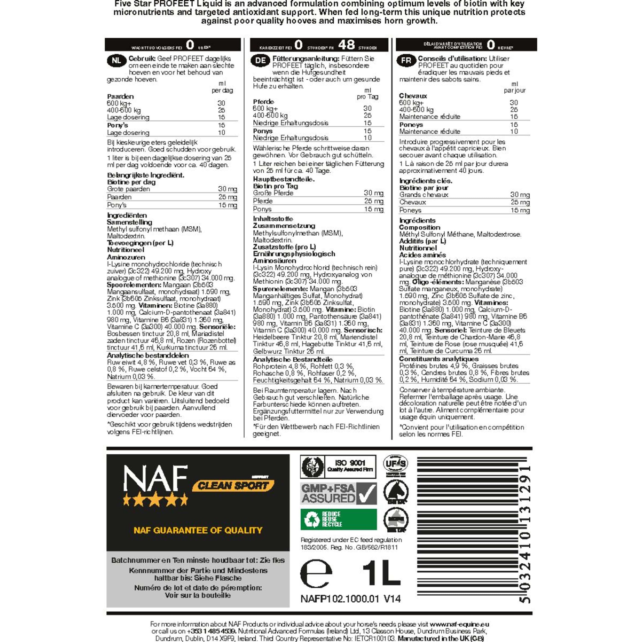 NAF Profeet Liquide NAF Profeet Liquide