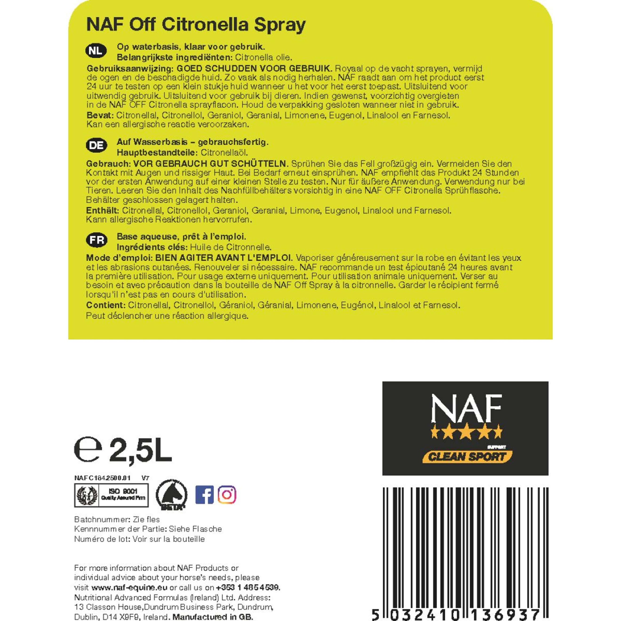 NAF Citronelle Spray