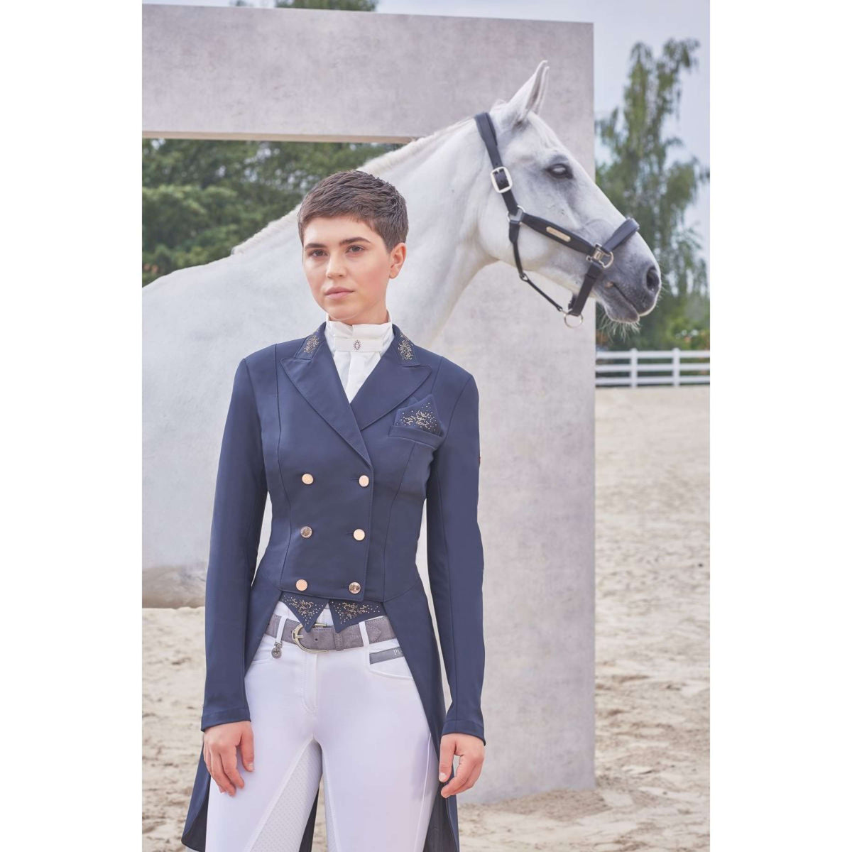 Pikeur Veste de Concours Lilien P.R. Dressage Longue Nightblue