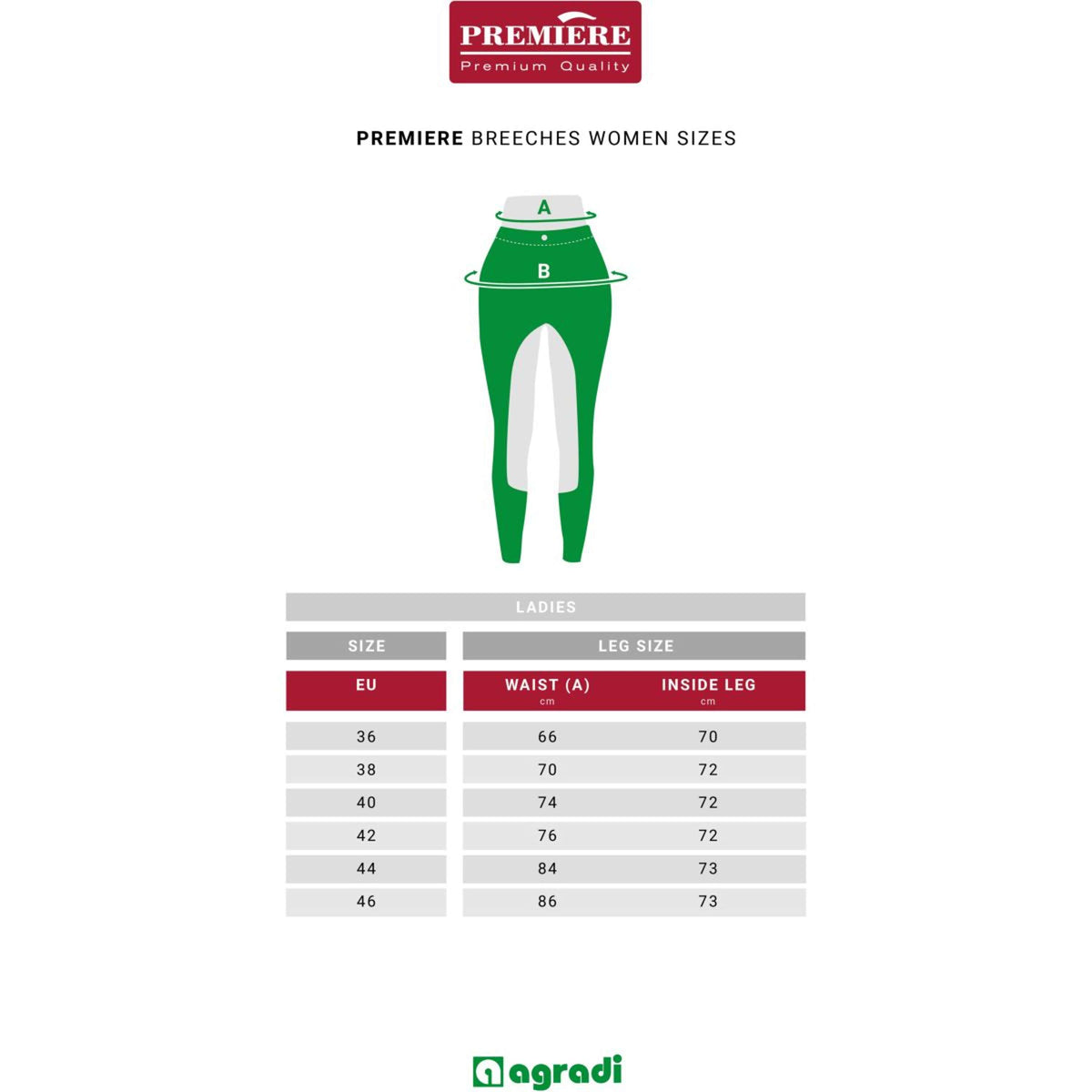 Premiere Pantalon d'Équitation Amaranth Siliconen Knee Marin