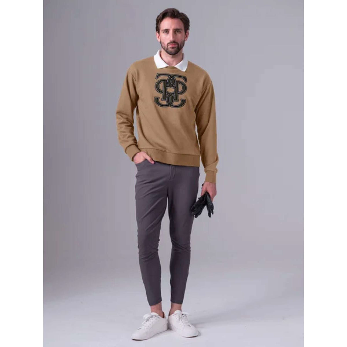 PS of Sweden Sweatshirt Carl Monogram Hommes Chameau