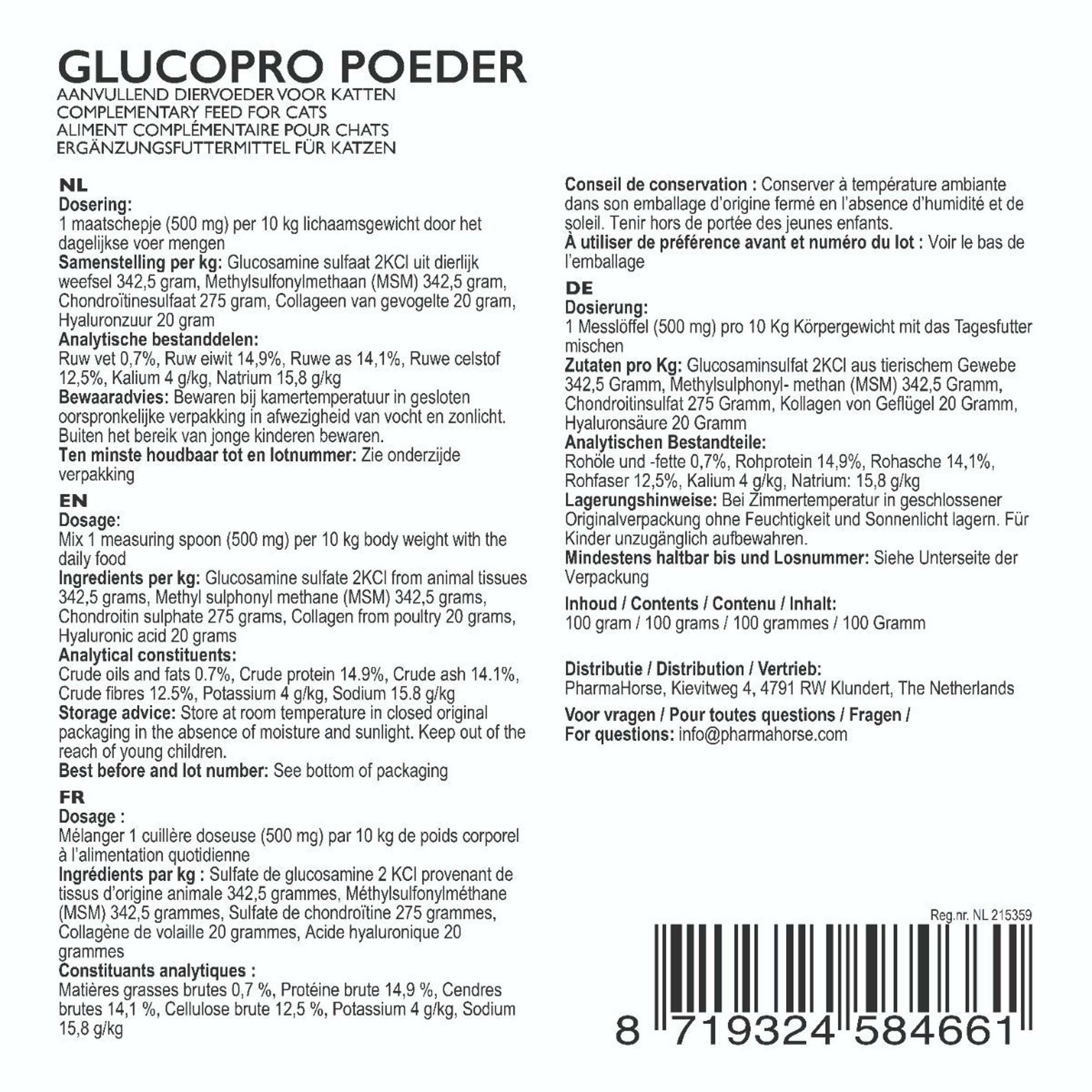 PharmaCat GlucoPro Poudre