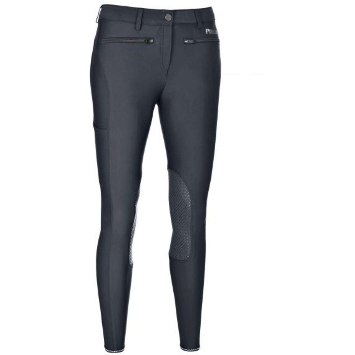 Pikeur Pantalon d'Équitation Tessa Softshell Full Grip Gris foncé