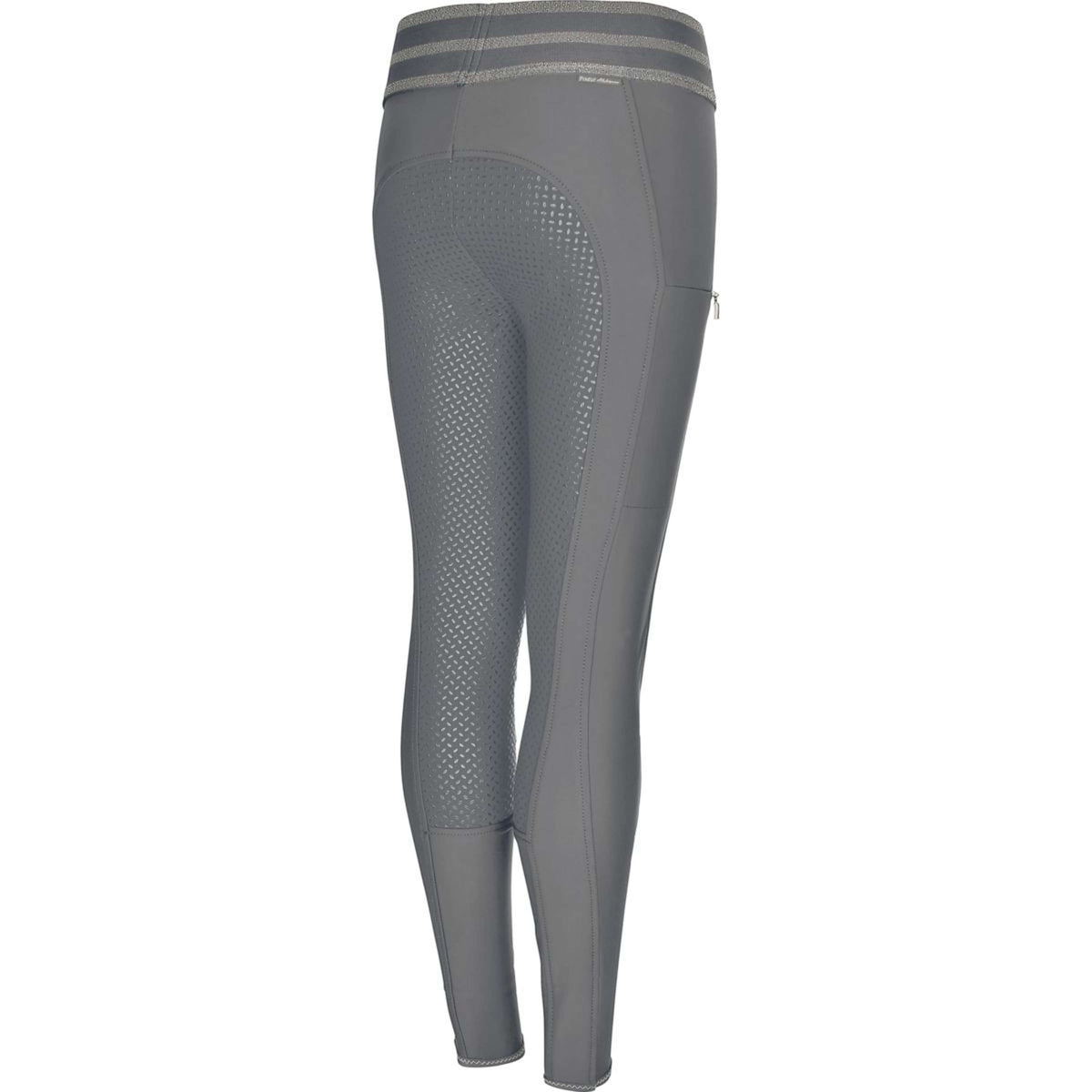 Pikeur Legging d'Équitation Ida Athleisure Full Grip Enfants Gris/Argent