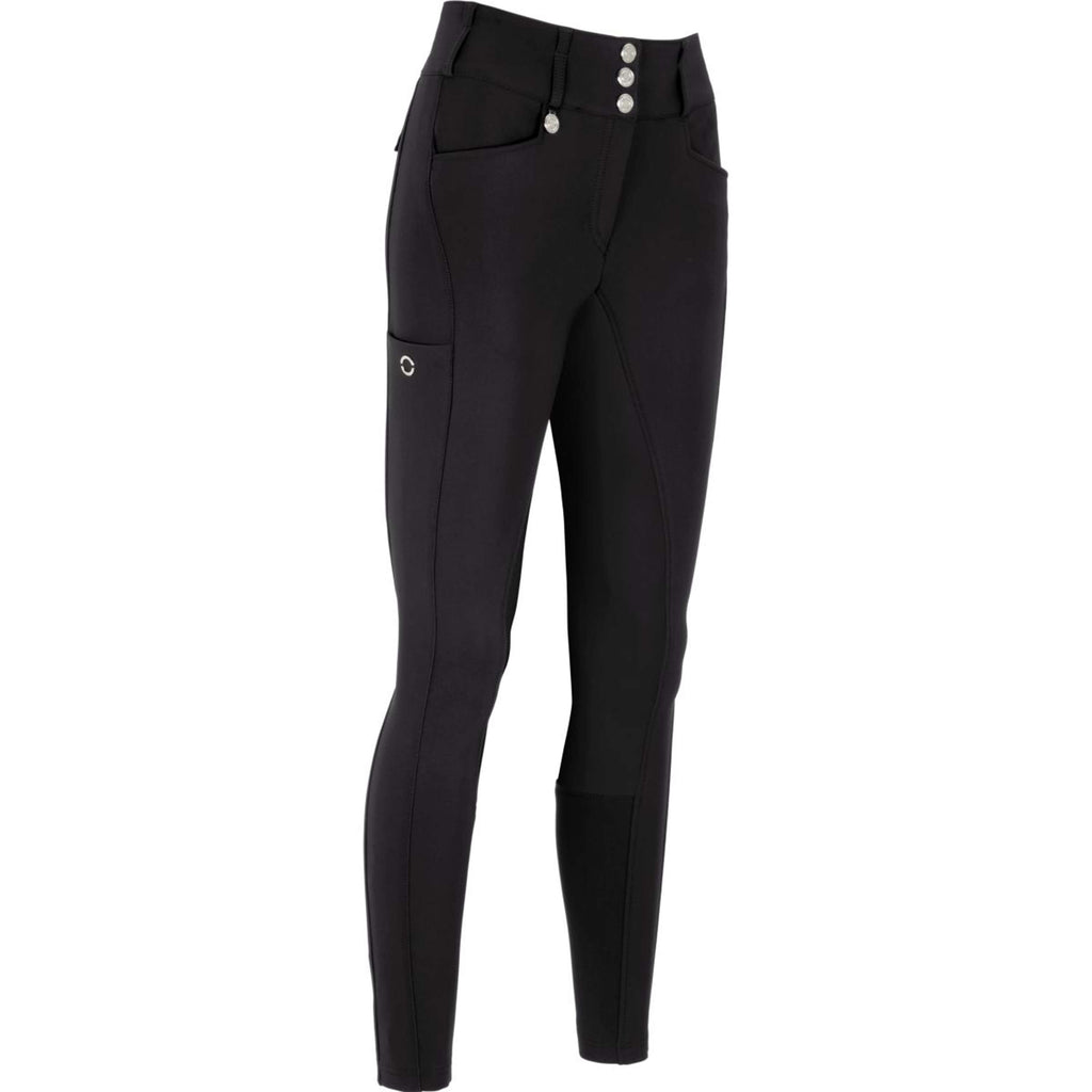 Pikeur Pantalon d'Équitation New Candela Cuir Fond de Peau Noir