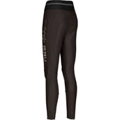 Pikeur Legging d'Équitation Gia Athleisure Full Grip Brocade Brown