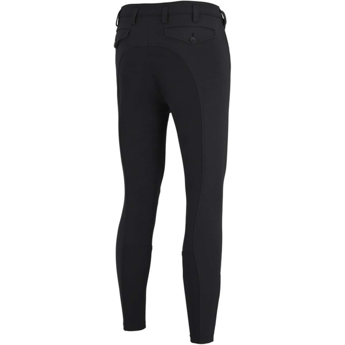 Pikeur Pantalon d'Équitation Rossini New Cuir Fond de Peau Noir