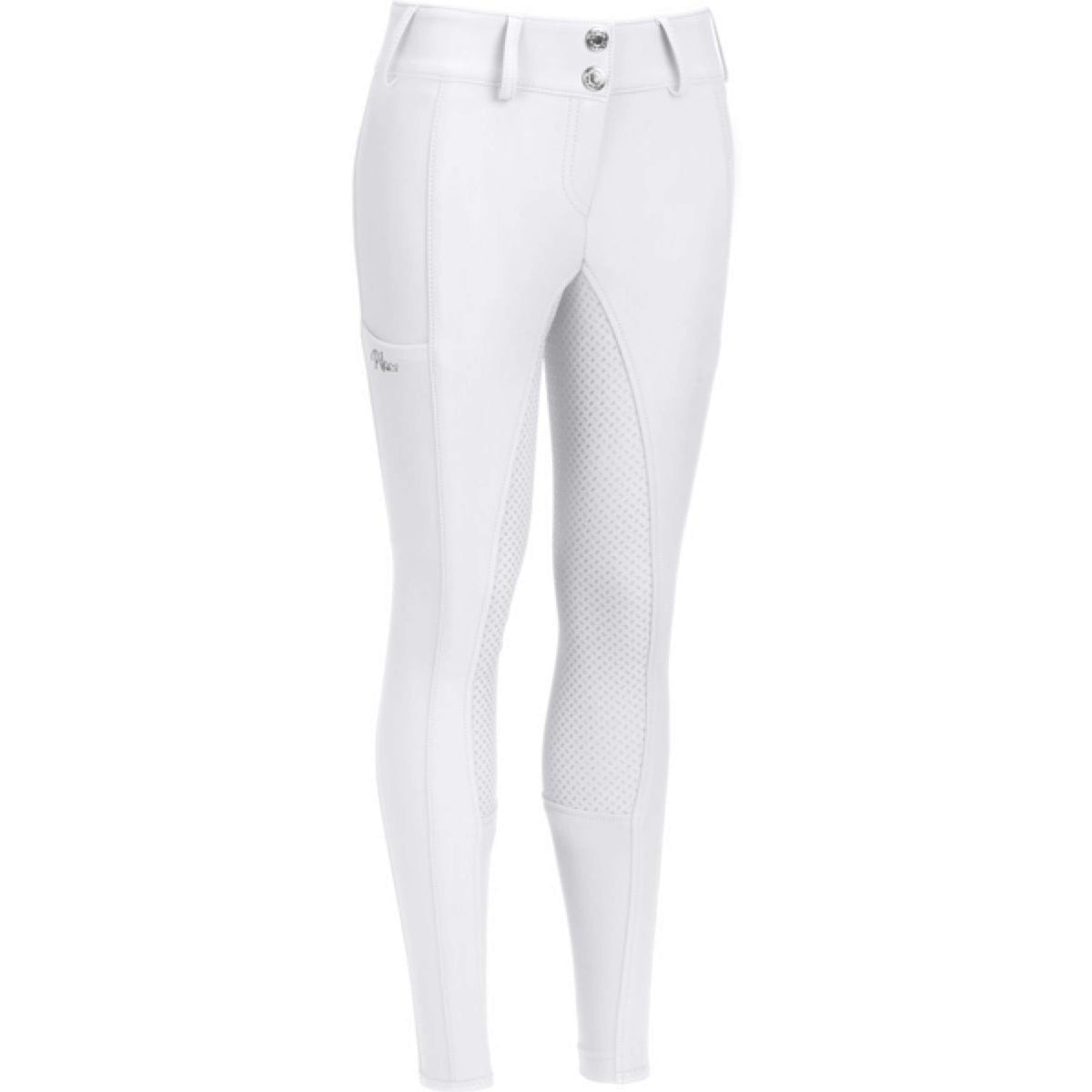 Pikeur Pantalon d'Équitation Midwaist Kids Full Grip Blanc