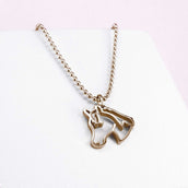 Ponytail&Co Pendentif Cheval Or Rose