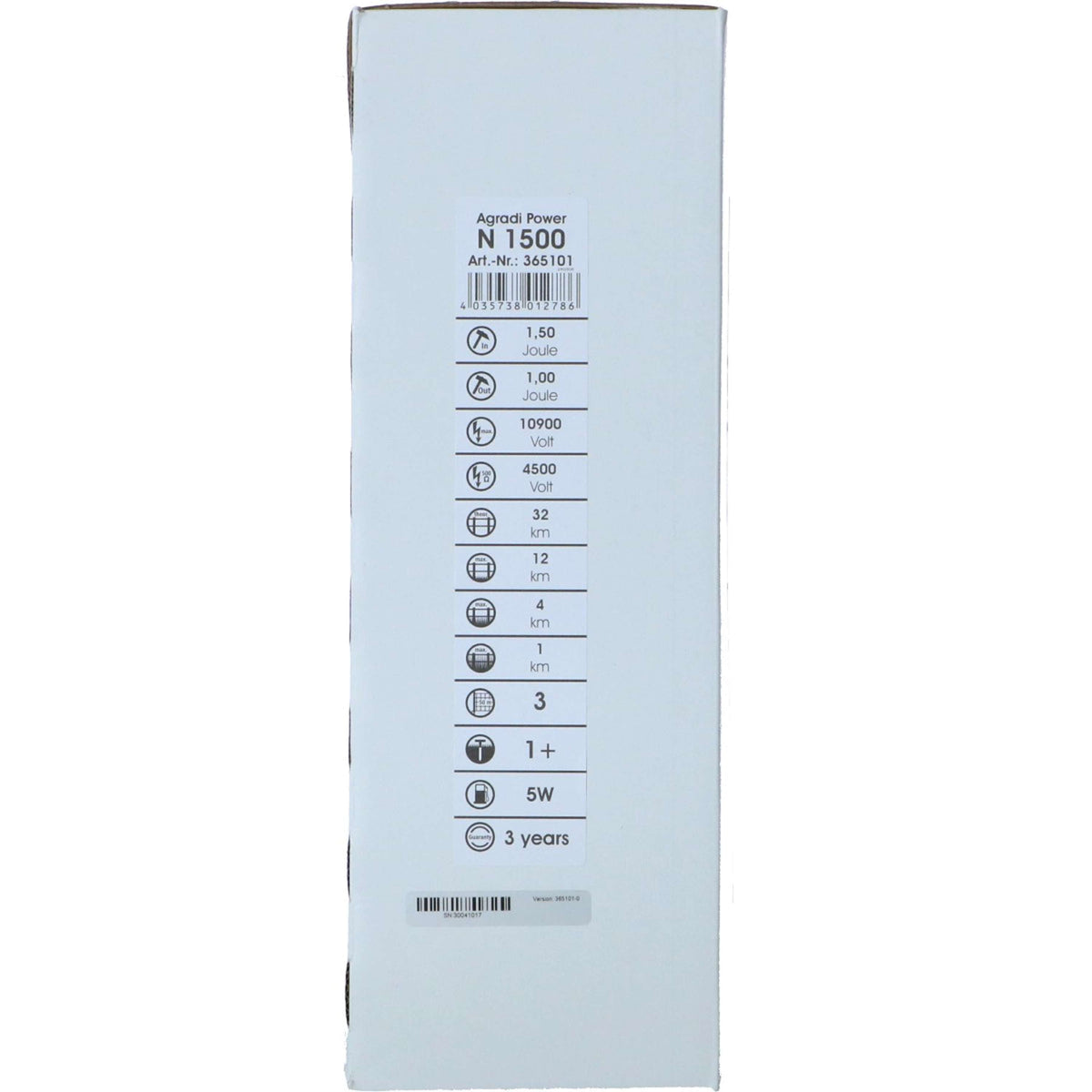 Agradi Power N1500 Électrificateur 1,5 Joule 230V Vert Foncé