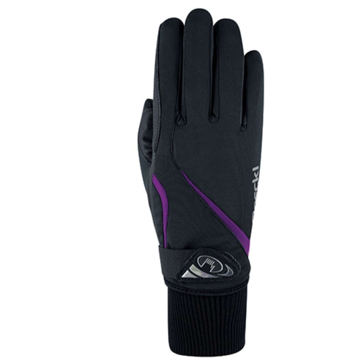 Roeckl Gants Wismar Noir/Violet