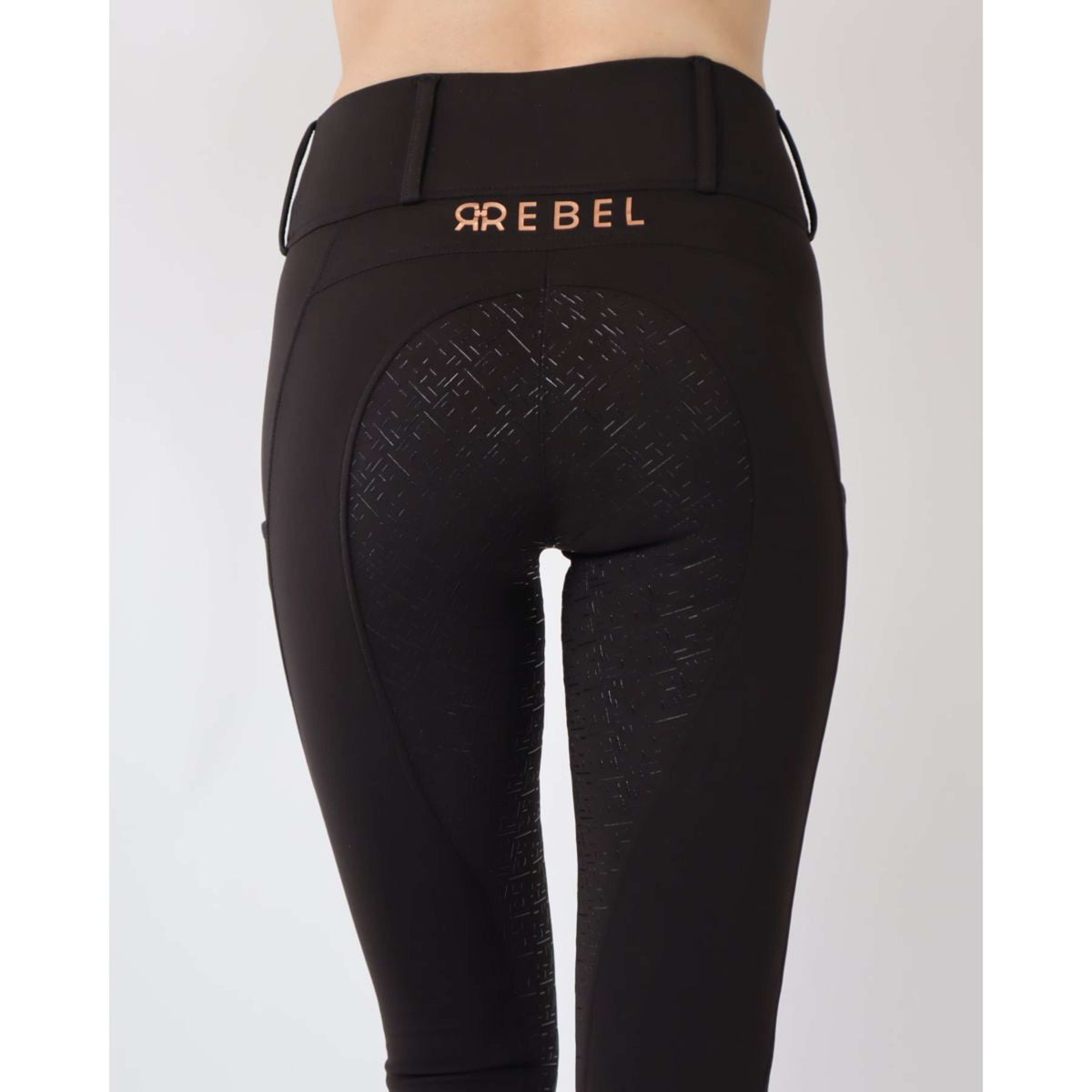 Rebel Pull On Legging d'Équitation Bid-Chain Adhérence totale Noir