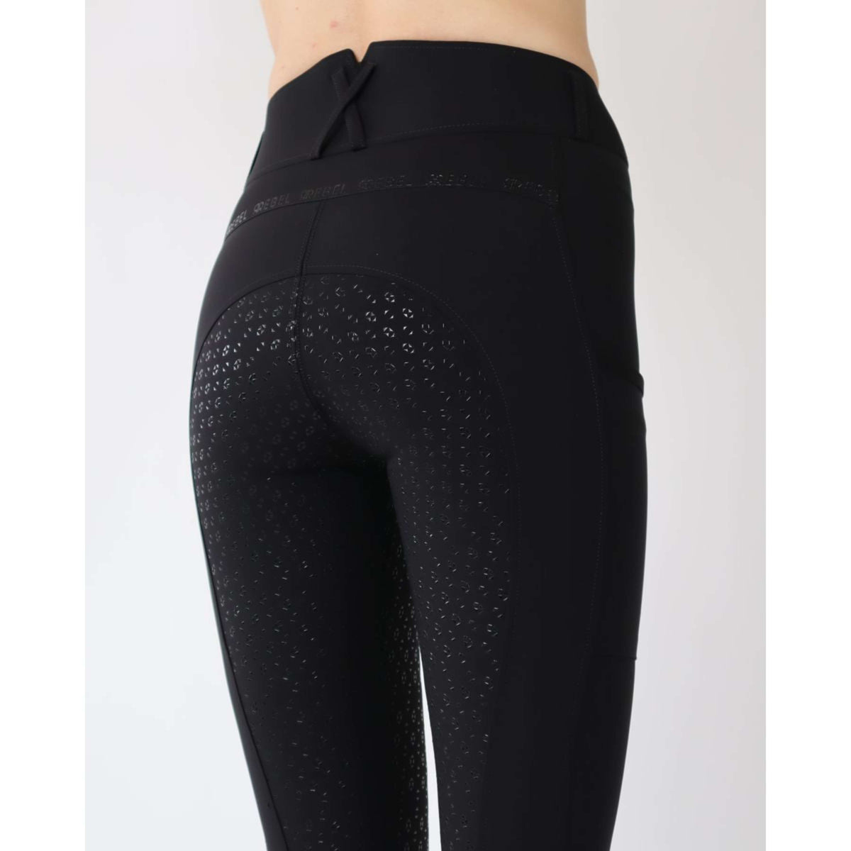 Rebel Pantalon d'Équitation Highwaist Adhérence totale Noir