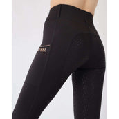 Rebel Pull On Legging d'Équitation Crystal Adhérence totale Noir