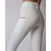 Rebel Pantalon d'Équitation Tone in Tone Adhérence totale Blanc