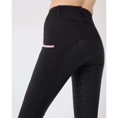 Rebel Pantalon d'Équitation Tone in Tone Adhérence totale Noir