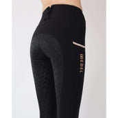 Rebel Pantalon d'Équitation Tone in Tone Adhérence totale Noir