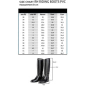 Red Horse Bottes d'Équitation PVC Stretch Noir