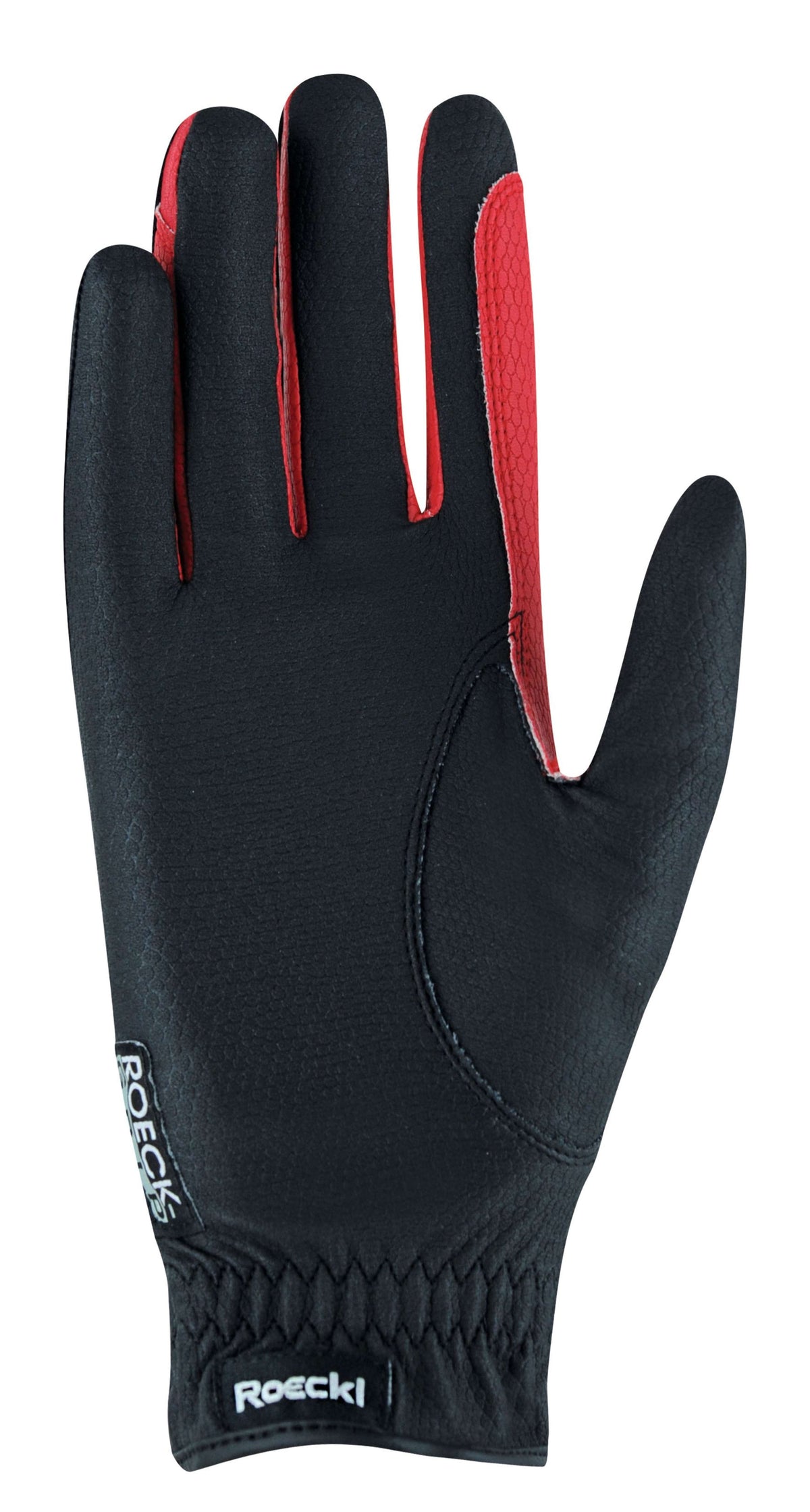 Roeckl Gants Malta Bicolor Noir/Rouge