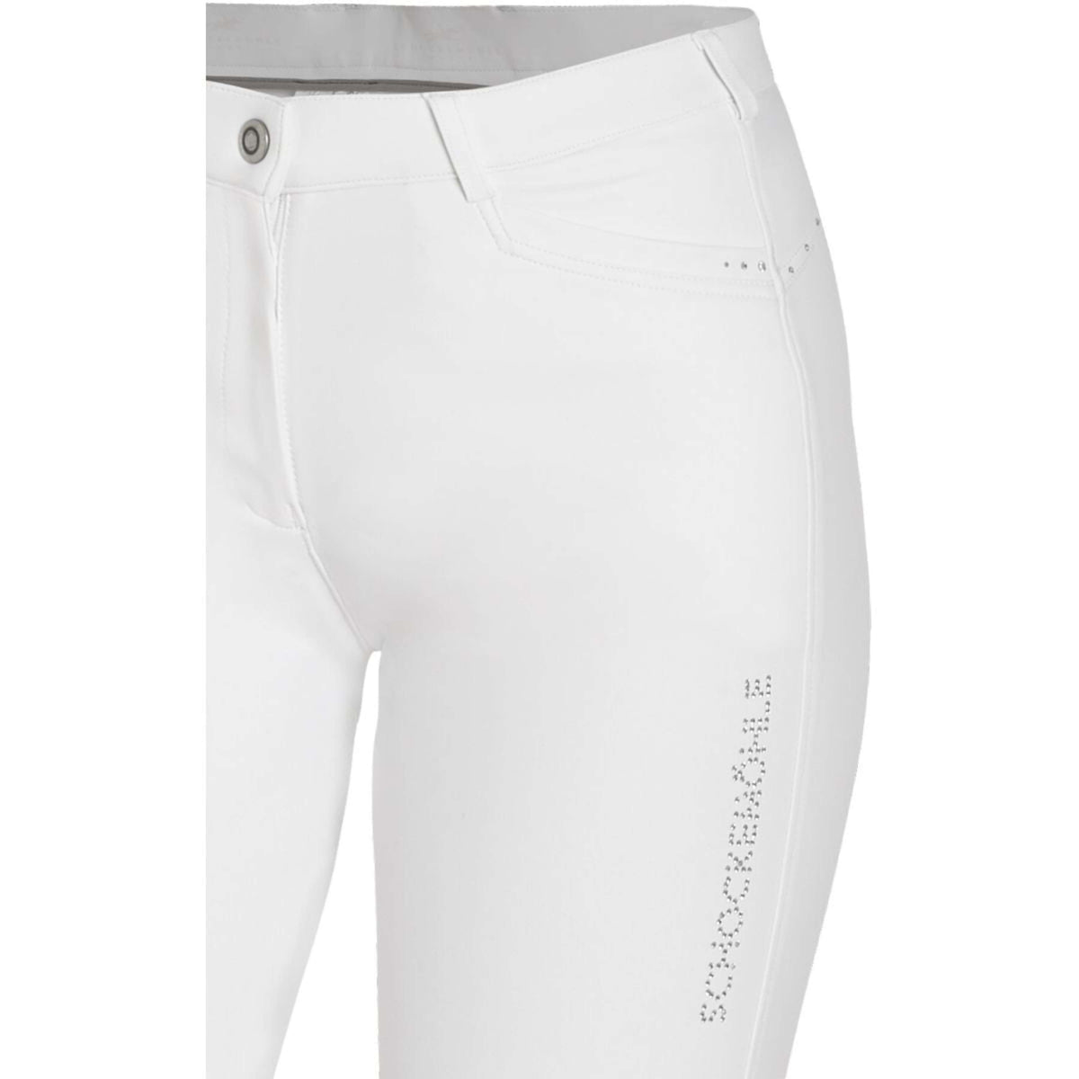 Schockemöhle Pantalon d'Équitation Summer Daliah Prise de Genou Blanc