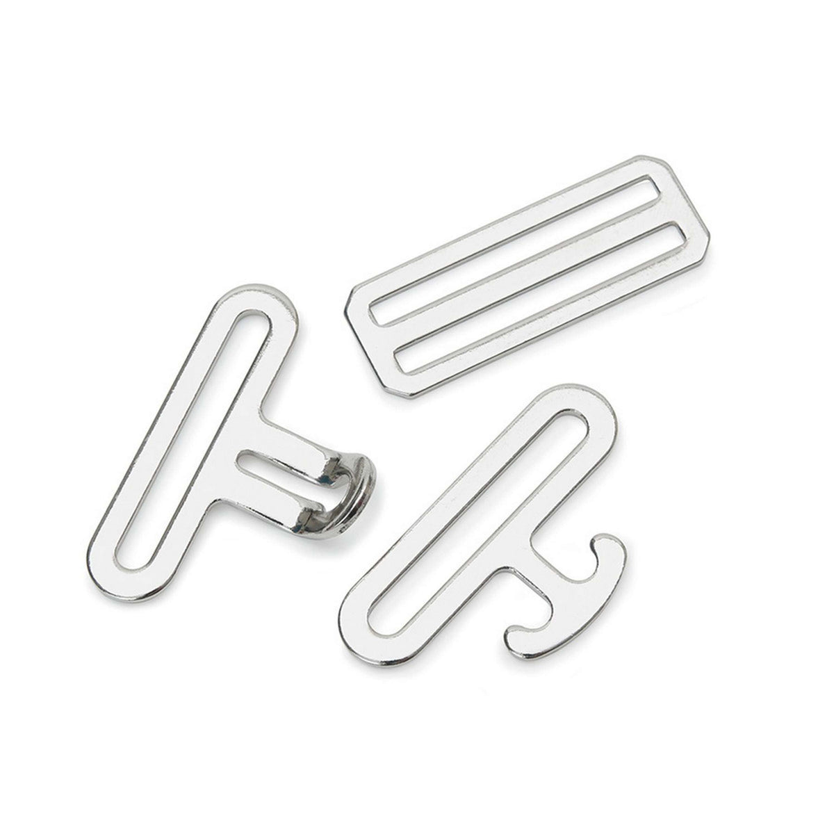 Shires Fermetures en T Argent pour Sangle De Couvertures Argent