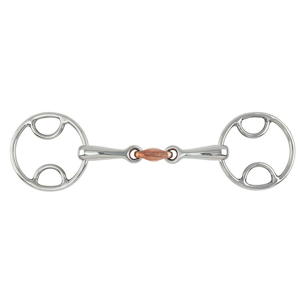 Shires Mors Double Brisure avec Lien en Cuivre RVS