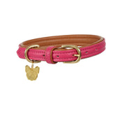 Digby & Fox Collier Cuir Rose