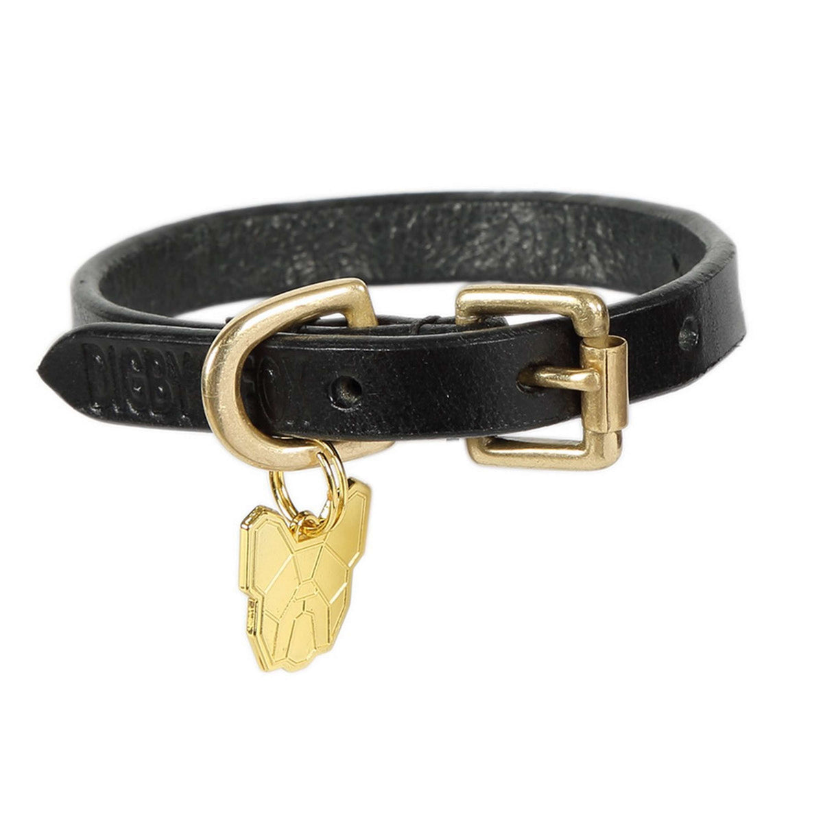 Digby & Fox Collier Fond de peau Cuir Noir