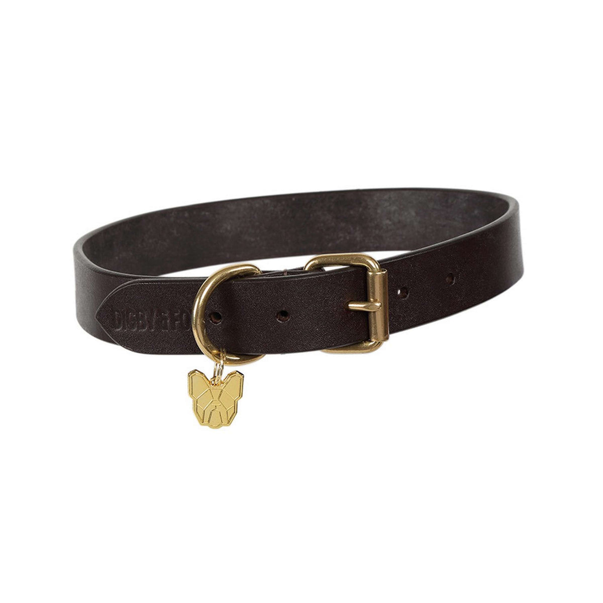 Digby & Fox Collier Fond de peau Cuir Marron