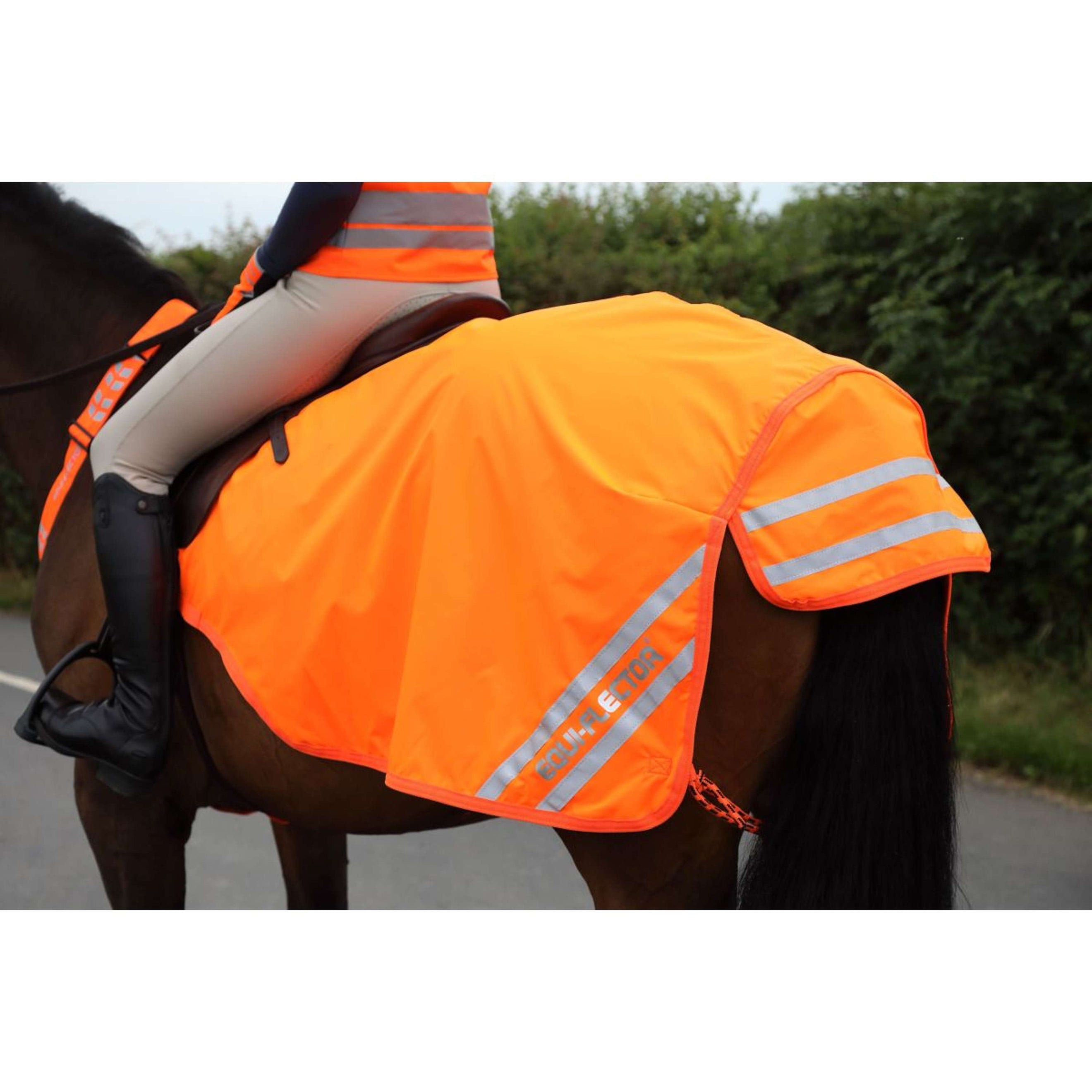 Equi-Flector Couvre-reins Mesh Réfléchissant Orange