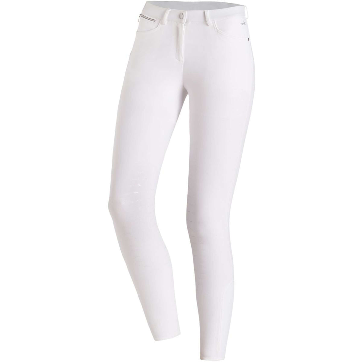 Schockemöhle Pantalon d'Équitation Eleonore Prise de Genou Blanc