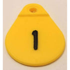 Agradi Plaque d'Identification 1-25 Jaune